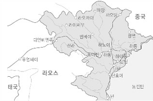 디엔비엔푸 위치도